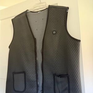 Gray Quilted Sleeveless Vest